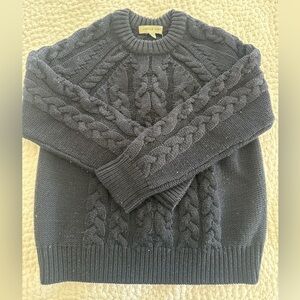Amour Vert Womens Cable Knit Sweater - navy